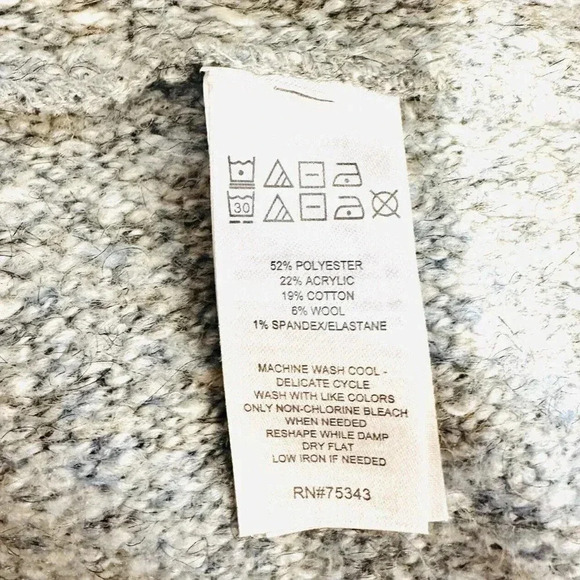 JESSICA SIMPSON Women Long Sleeve Pull-Over Turtle Neck Gray/Blu Sweater Sz XS - Picture 14 of 14